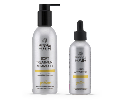 Hair Activator Set von Sensicell Hair. Produkte gegen Haarausfall, kreisrunden Haarausfall, diffusen Haarausfall, Haarausfall Gegenmittel jetzt online bestellen.